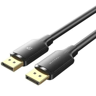 Watio Wave Câble displayport mâle vers displayport mâle de 5 mètres, noir, haute vitesse et haute définition pour connexion d'appareils