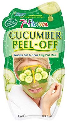7th Heaven Cucumber Easy Peel-Off Face Mask with Juiced Lime and Pressed Jasmine to Remove Dirt and Grime - Ideal for Oily, Normal and Combination Skin, 10 ml (Pack of 1)