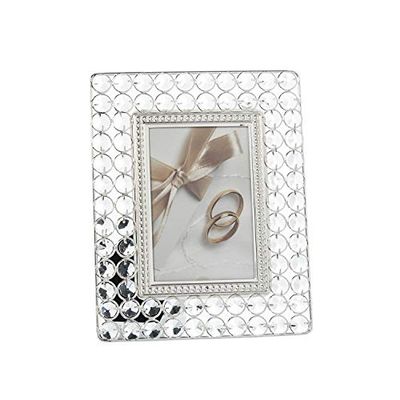 PORTAFOTOS 10X15CM METAL PLATEADO CRISTAL TRANSPARENTE EXT:20X26X2CM,MAT:HIERRO+CRIS