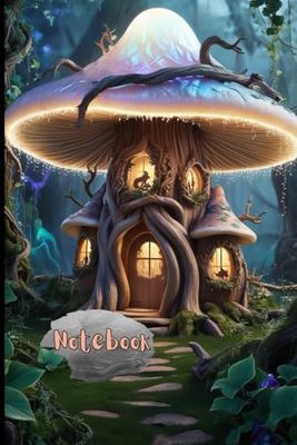 Mushrooms house notebook, 150 Ruled Pages, Incredible Gift: A 6 x 9-inch notebook with an incredibly attractive cover, designed to reflect the beauty of a fantastical mushroom world.