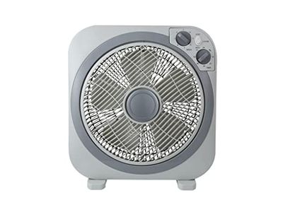 Glowster Ventilateur de sol type box, 30 cm, 45 W, avec diffuseur rotatif, idéal pour rafraîchir les espaces et améliorer la circulation de l'air.