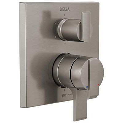 Delta grifo t27967-ss 6 Ara angular moderno Monitor de la serie 17 Válvula Trim con 6-setting integrado desviador, inoxidable