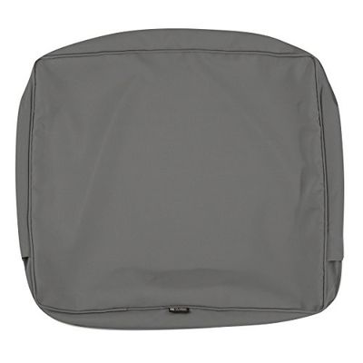 Classic Accessories Montlake FadeSafe Patio Lounge Back Cushion Slip Cover,4" Thick, Light Charcoal Grey, 25" Wx22 Hx4 T (60-147-010801-RT)