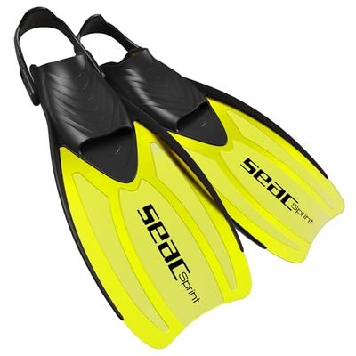 SEAC Sprint, Aletas de snorkel ajustáveis com cinto elástico, para homens, mulheres e crianças