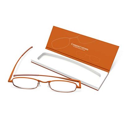 IF Compact Lenses Readers Slim Flat-Folding Unisex Reading Glasses - Cinnamon