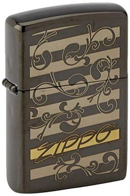 Zippo 60001857 Lighters, Brass, Black Ice, Single