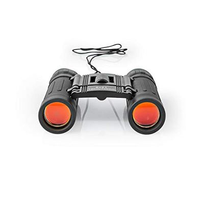 NEDIS Jumelles compactes à Prisme de Toit 8 x 21 | Lentille HD légère et Portable | avec Sac de Transport, pour l'observation des Oiseaux, Le Sport, Les Voyages, la Vue – Noir