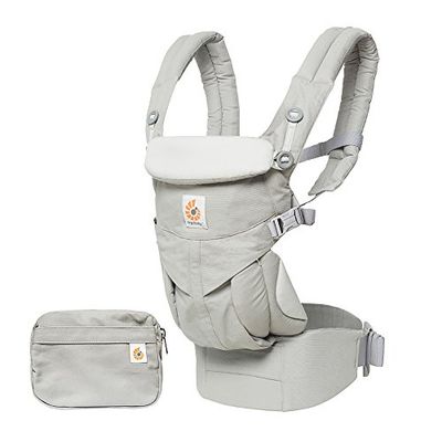 Ergobaby Mochila porta-bebés ergonómica Omni 360 algodão 4 posições de transporte (cinzento pérola)