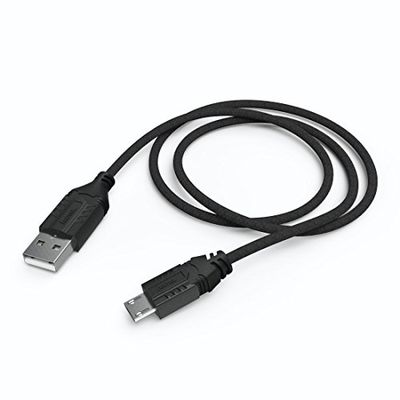 Hama Kabel do ładowania kontrolera PS4,"Basic", 1,5 m (bardzo długi kabel, złącze microUSB) kabel do ładowania