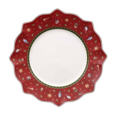 Villeroy & Boch Toy's Delight Prato plano de jantar, porcelana, vermelho, 26 x 26 x 8 cm
