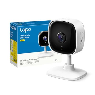 Tapo Telecamera Wi-Fi Interno Tapo C110, Videocamera Sorveglianza 2K(3MP), Visione Notturna, Audio Bidirezionale, Modalità Privacy, Notifiche in Tempo Reale del Sensore di Movimento