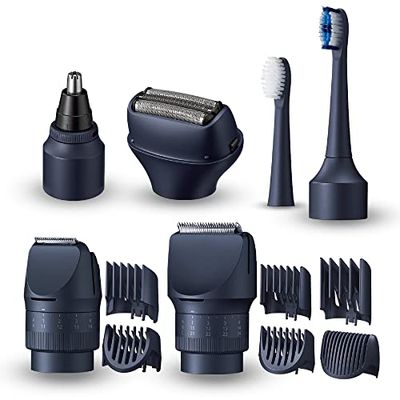 Panasonic MULTISHAPE, Beard/Hair Clipper, Beard/Hair/Body Trimmer, 3-Blade Shaver, Electric Toothbrush and Nose/Ear/Facial Trimmer Attachment Head, Modular Personal Care System