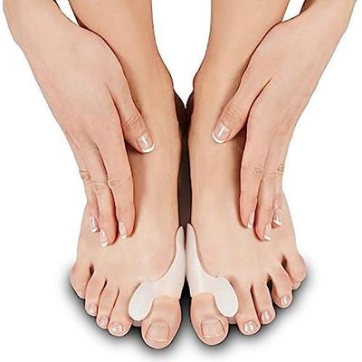 SOLES Correttore Alluce in Silicone Cuscinetto per & Distanziatore Dita - Separatore Confortevole Soft Gel Riduce il Dolore a e Piede Raddrizzatore Alluce, Regular, Taglia Unica, 2 Unità