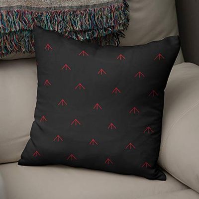 BonaMaison Fodera per Cuscino Rosso nero Cotone e Copricuscini Federa per Divano Casa Soggiorno Camera da Letto Decorazione Interni ed Esterni, Dimensioni: 43x43 - Prodotta in Turchia