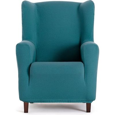 ECOMMERC3 | Fodera per poltrona a orecchie bielastica traspirante e antiscivolo, protezione completa contro l'usura, facile da indossare e rimuovere, colore verde smeraldo