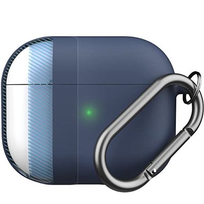 Keybudz Coque Hybride pour AirPods 3 avec Porte-clés Compatible avec AirPod Pro (Bleu)