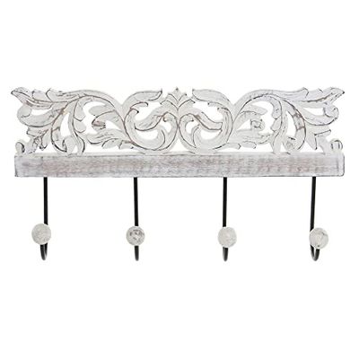 DKD Home Decor Metal Wall Mounted Coat Rack 38 x 6 x 19 cm