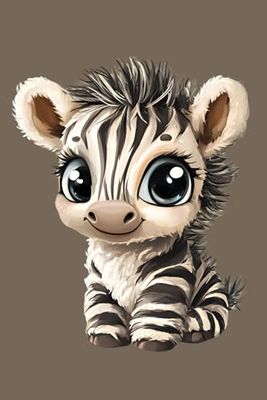 Zebra "Zippy" Notizbuch 6:9 Zoll 150 Seiten liniert mit niedlichem Zebra-Rahmen: Mit Streifen in die Struktur: Dein Zebra-Notizbuch hilft dir, den Überblick zu behalten – süß und clever zugleich!