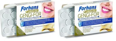 Forhans, Integratore Alimentare Gengi-For, con Lattoferrina e D-Biotina, Azione Antibatterica e Anti Infiammatoria Naturale per il Cavo Orale, Senza Zucchero, 30 Compresse Orosolubili