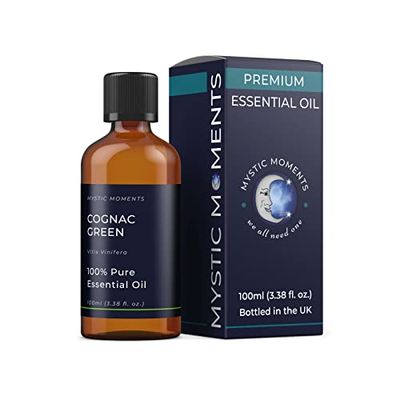 Mystic Moments | Olio essenziale verde cognac 100 ml - olio puro e naturale per diffusori, aromaterapia e massaggio miscele senza OGM vegano