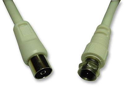 Pro Signal JR9087/1M WHITE-ROHS F spina a presa coassiale satellitare, RG59, 75 Ohm, 1 m, bianco