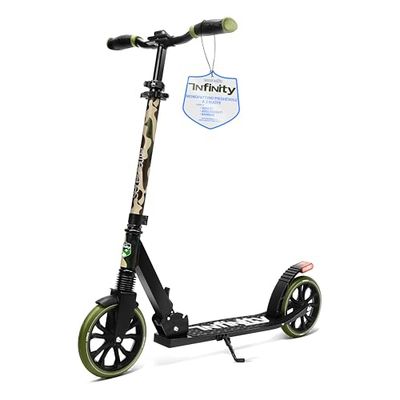 SereneLife Monopattino, Monopattino Bambini da 8 Anni, 2 Ruote con Manubrio Regolabile, Adulti e Adolescenti, Antiscivolo, Monopattino Pieghevole, Monopattino a Spinta e Portatile con Tracolla