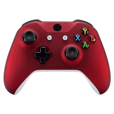 eXtremeRate Rood Voorplaat Cover, Soft Touch Behuizing Shell Case, Comfortabele Soft Grip Vervangingskit voor Xbox One X S Controller - Controller NIET Inbegrepen
