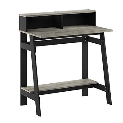 Furinno Simplistic A Frame Computertafel, zwart/Frans eiken