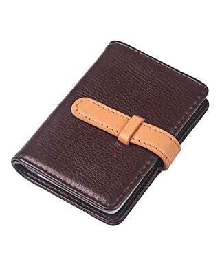 AYCLIF Unisex's Ayc-krhl04 Faux Leather Card Holder with Buckle Closure, Brown
