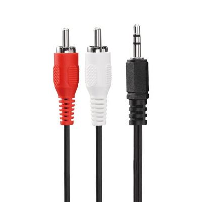 HDSupply LP-AC030-100 Cavo di estensione stereo audio 2x RCA maschio a 3,5 mm maschio 10,0 m, nero