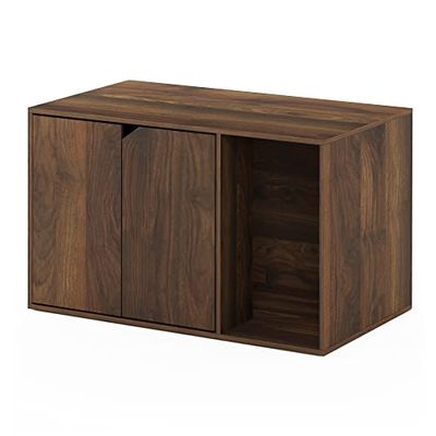 Furinno Recinto para caja de arena, Columbia Walnut, 45 (D) x 74.4 (W) x 50 (H) cm