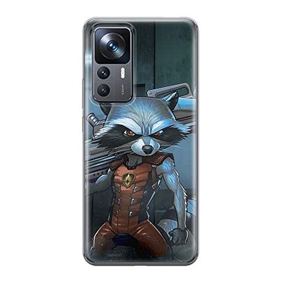 ERT GROUP mobiltelefonfodral för Xiaomi 12T/12T pro/K50 Ultra originalt och officiellt licensierat Marvel mönster Rocket 001 anpassad till formen på mobiltelefonen, fodral tillverkad av TPU-plast