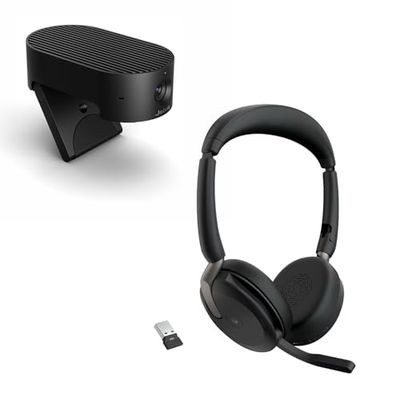 Jabra Evolve2 65 Flex MS Stereo + Jabra PanaCast 20 4K-webbkamera AI (pack)