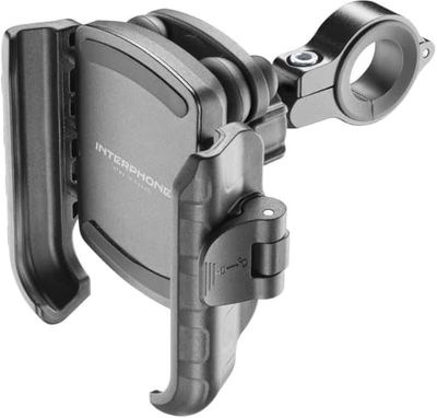 INTERPHONE SMCRAB24PRO - Supporto Universale Porta Smartphone con Anti Vibrazione PRO da Moto - Alluminio - Orientabile a 360 per Manubrio Tondo di Diametro 16/30 mm