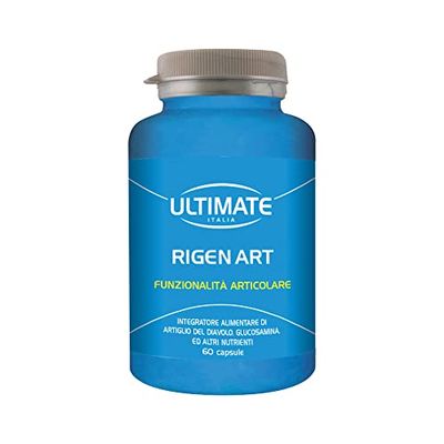 Rigen Art - Ultimate Italia - Integratrore utile per articolazioni, tendini, legamenti e cartilagini con Glucosamina, Condoitrina, Artigilio del diavolo, msm e discorea - 60 cps