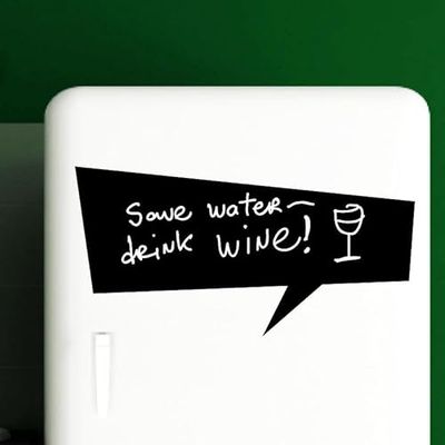 Ambiance Sticker leisteen schoolbord – zelfklevende muurstickers – tekst strepen – H55 x L110 cm