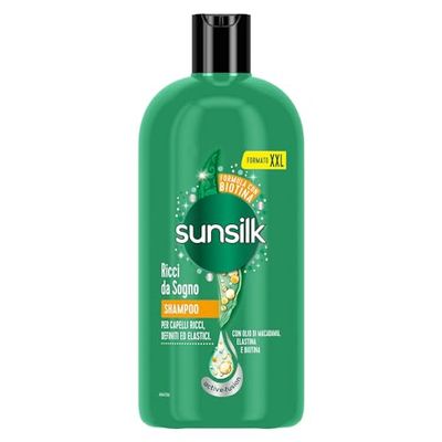 Sunsilk, Shampoo Ricci da Sogno, Shampoo per Capelli Ricci Definiti, Formula Active Fusion Arricchita con Olio di Macadamia, Elastina e Biotina per Capelli Visibilmente Sani, Formato XXL 810 ml