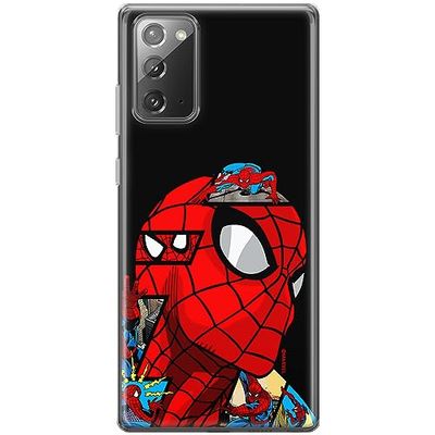 ERT GROUP mobiltelefonfodral för Samsung GALAXY NOTE 20 originalt och officiellt licensierat Marvel mönster Spider Man 042 anpassad till formen på mobiltelefonen, fodral tillverkad av TPU-plast