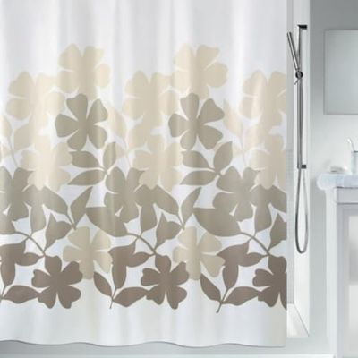 Spirella Fleury 10.17085 Rideau de Douche en Textile Taupe/Beige 180 x 200 cm
