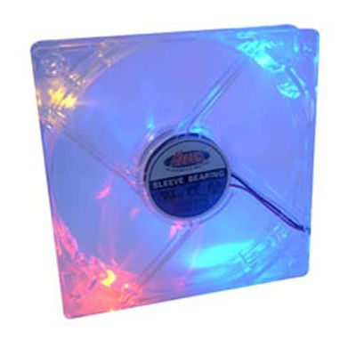 Heden Ventilateur de 8CM Transparent Lumineux en 3 Couleurs pour boRtier PC