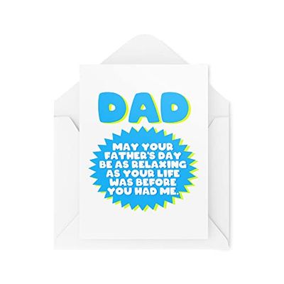 Funny Father's Day Cards - May Your Day Be As Relaxing As Your Life Before Me - Dad Card - Funny Dad Cards - Dad Jokes - CBH1686