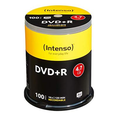 Intenso DVD+R 16x Speed 4,7 GB (100 spindel DVD+onbewerkt)