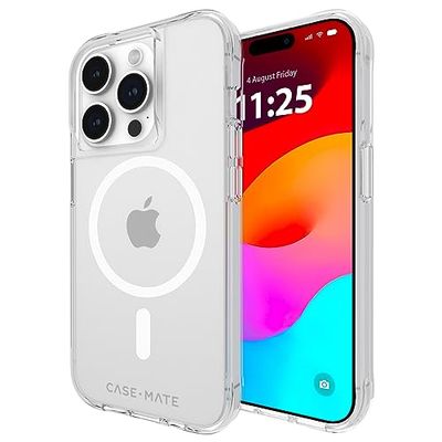 CASE-MATE Wytrzymałe etui na iPhone'a 15 Pro – przezroczyste [ochrona przed upadkiem] [kompatybilne z MagSafe] magnetyczne etui na telefon iPhone 15 Pro 6,1 cala, odporne na wstrząsy etui z