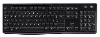 Logitech K270 Tastiera Wireless per Windows, Layout Nordico QWERTY (Svezia, Danimarca, Norvegia, Finlandia), Nero