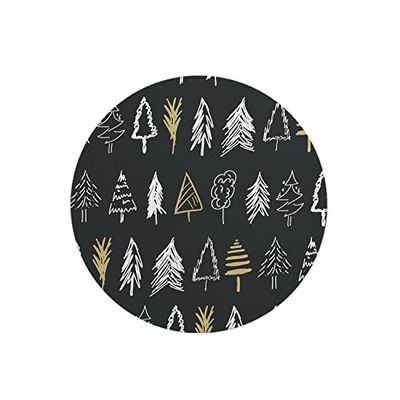 Questo Casa, Ronde digitaal bedrukte muismat, antislip onderkant, voor kantoor en thuis, diameter: 22 cm