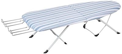 Honey Can Do tábua de passar dobrável de mesa com cobertura e acolchoado, aço inoxidável, branco, 31,49 x 8,128 x 42,01 cm
