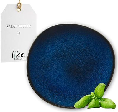 Like by Villeroy & Boch 1042612640 Prato de pequeno-almoço, azul, 23,5 x 23 x 2,6 cm