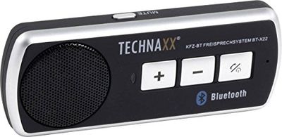 Technaxx Système Main Libre Bluetooth pour Voiture Noir/Argent