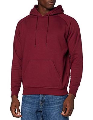 Urban Classics Men's Blank Hoody Jumper, Burgundy, 4XL Plus