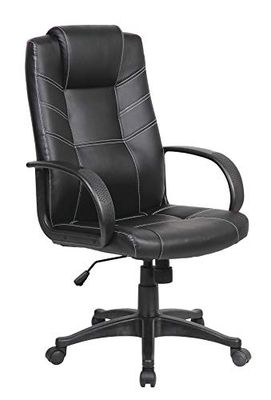 Fotel Biurowy OFFICE PRODUCTS Corsica Czarny/Wyposażenie Biura/Typ-Biurowy/Rodzaj-z Regulacją/Materiał-Ekoskóra/Kolor-Czarny